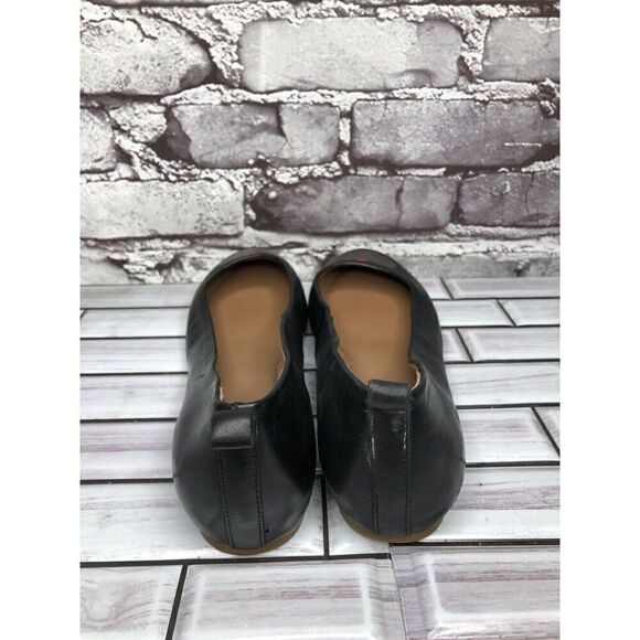 ED Ellen Degeneres Black Leather Lyssa Heart Ballet Flats Women Sz 7W US/37EU - Picture 9 of 16